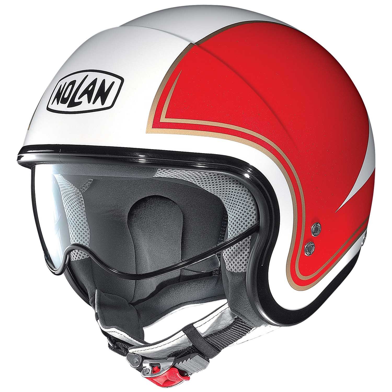 Nolan N21 TRICOLORE Jethelm Motorrad Lexan n-com - Metall weiss Größe XXS