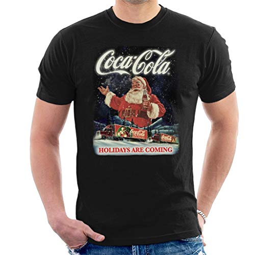 Coca-Cola Santa Holidays Are Coming Christmas Men's T-Shirt