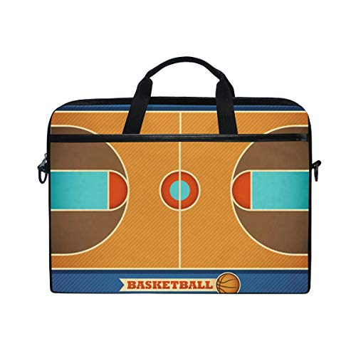 LUNLUMO Basketballplatz-Malerei, 38,1 cm (15 Zoll) Laptop- und Tablet-Tasche, strapazierfähig, für Business/Uni/Damen/Herren