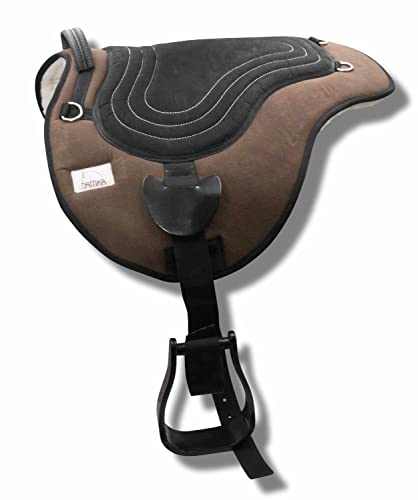 AMKA Soft Seat Bareback Pad Reitpad Reitkissen weich gepolstert mit Sattelgurt, Warmblut