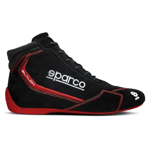 Sparco Unisex Slalom 2022 Stiefel, Größe 44, Schwarz/Rot Bootsschuh, Standard, EU