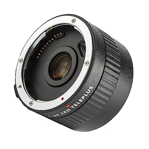 C-AF 2X II Teleplus Autofokus 2.0X Teleobjektiv-Konverter schwarz für Canon EF Mount Super Tele-Objektiv 135 mm f/2L, 70-200 mm, 10L, 70-200 mm, 100-400 mm und DSLR-Kamera 5DII 80D