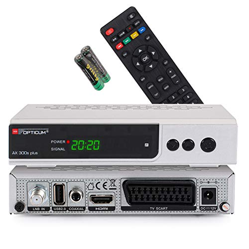 Opticum HD AX300 Plus PVR HDTV-Satellitenreceiver (PVR ready, Full HD 1080p, HDMI, USB, S/PDIF CoXial, Scart) schwarz