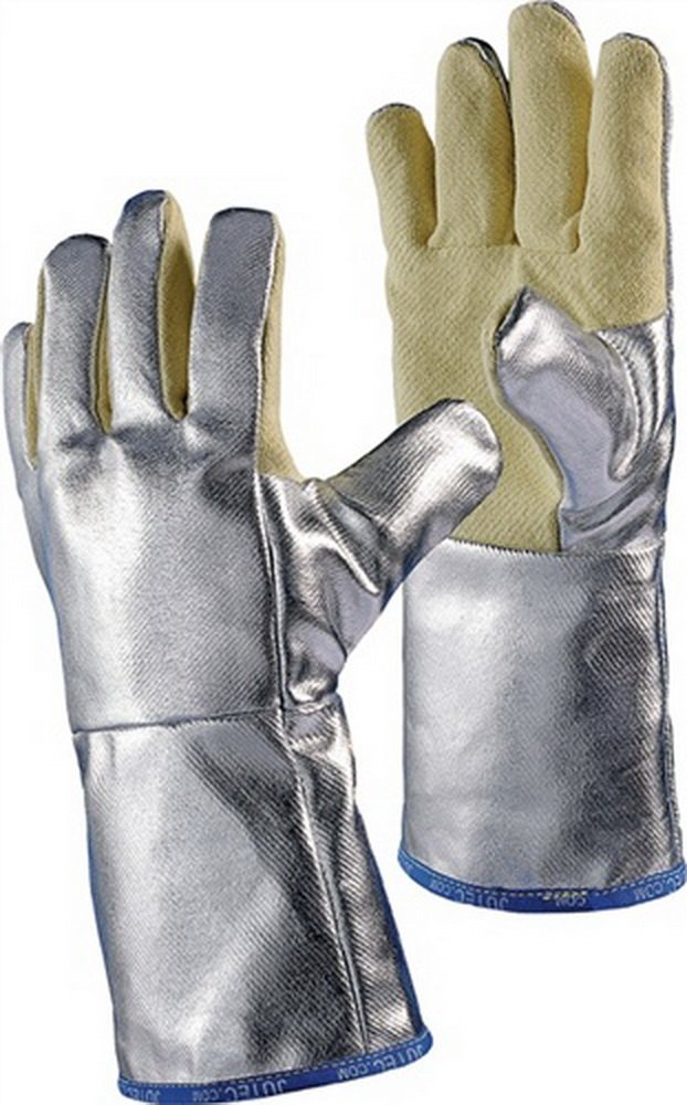 Hitzehandschuhe L.38cm Aramid/Preox-Aramid-Alu 5Finger Kat.III max.1000 Grad C