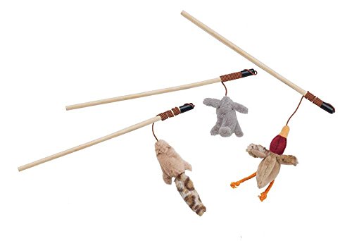 Spot Ethical Pet Skinneeez Assorted Forest Creature Wand with Catnip - Pack of 7
