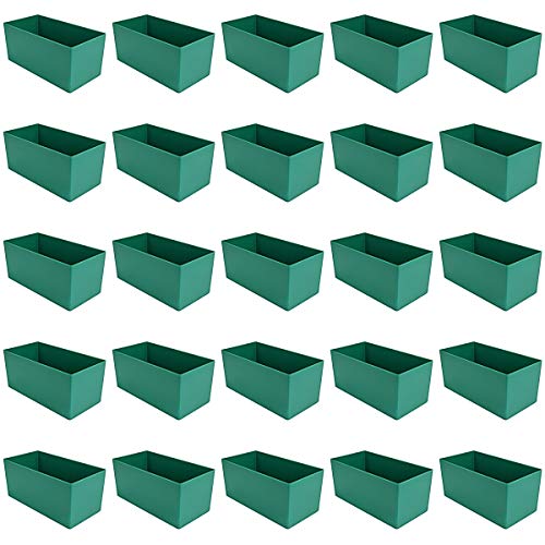 Kunststoff-Einsatzkasten 90 mm hoch, grün, 198x99(LxB), für Schubladen ab 90 bis 100 mm Blendenhöhe, 1 VE = 25 St.