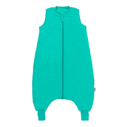Schlummersack PREMIUM Schlafsack mit Füßen für den Sommer in 1.0 Tog - Türkis - 100cm für eine Körpergröße von 100-110 cm