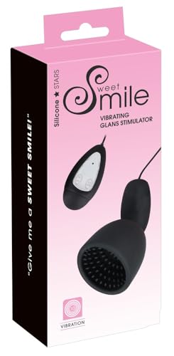 Sweet Smile Vibrating Glans Masturbator - Penis-Aufsatz mit Vibration für Männer, Masturbator mit Reiznoppen, schwarz