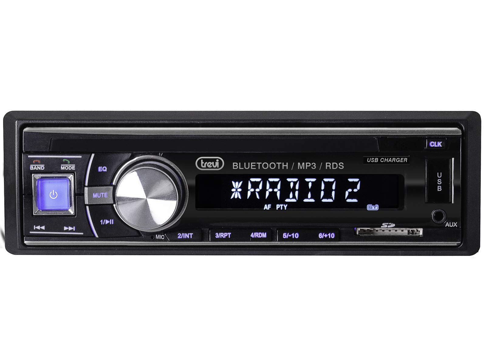 Trevi Scd 5702 BT Autoradio mit USB, SD, AUX-In, Bluetooth, USB Fast Charge für schnelles Aufladen, 30 W, Schwarz