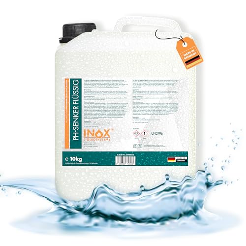 INOX® - Professioneller pH Senker flüssig 10KG im Vorratskanister | Effektives Flüssiges pH Minus für Pools und Whirlpool | optimale pH Regulierung | Wasser Balance