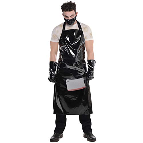 Amakando Derbes Metzger-Kostüm Schlachter / 3-teilig / Psycho-Outfit Herren / Perfekt geeignet zu Halloween & Gruselparty