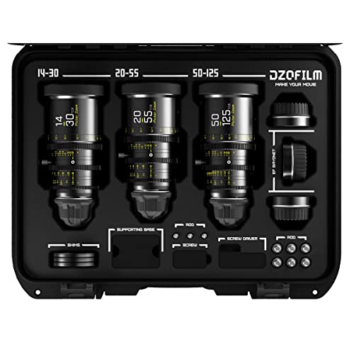 DZOFILM Cine Lens Pictor Zoom 3-Lens Kit (14-30/20-55/50-125 T2.8) Black
