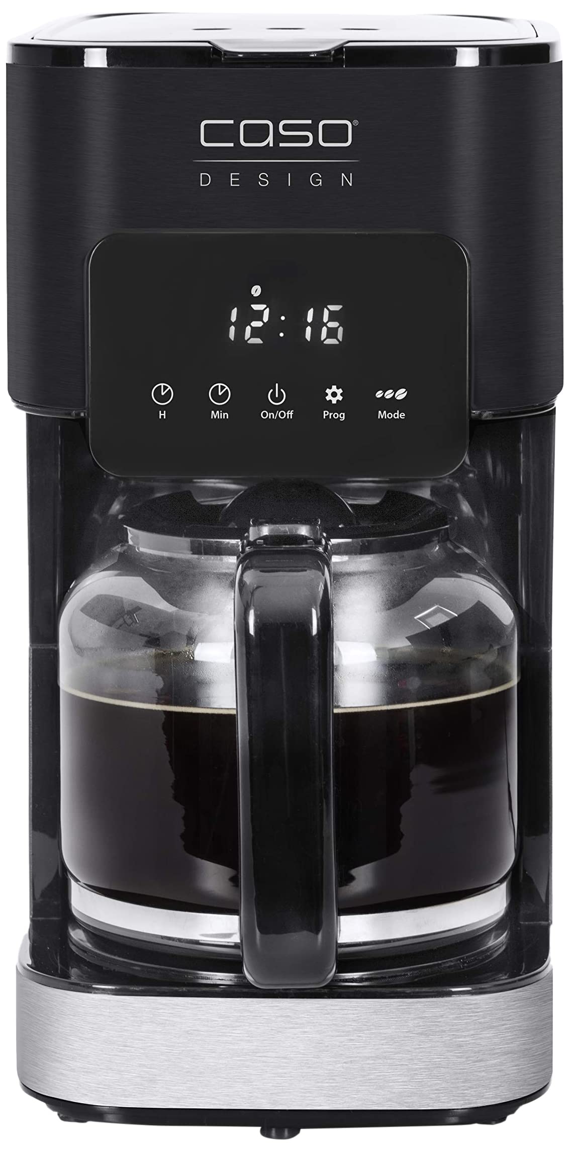 CASO Coffee Taste and Style Kaffeemaschine mit Permanentfilter, 1,5 l, optimale Brühtemperatur 92-96 °C, Tropf-Stopp, optimierter Brühkopf, Edelstahl, 12 Tassen