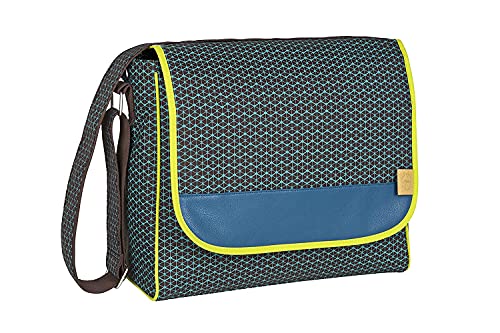 LÄSSIG Baby Wickeltasche Babytasche Stylische Umhängetasche inkl. Wickelzubehör/ Casual Messenger Bag Patchwork