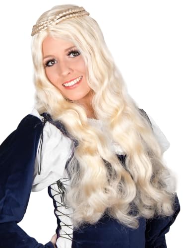 Prinzessin Perücke - Kostüm-Zubehör Karneval, Halloween & Motto-Party