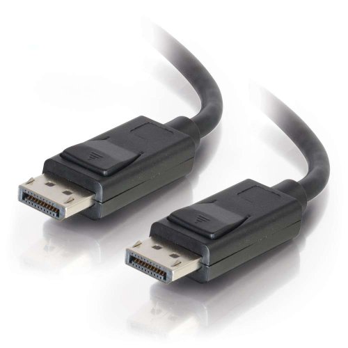 C2G 54404 DisplayPort-Kabel mit Riegeln M/M, 8K UHD kompatibel – Digital Audio Video schwarz (25 Fuß, 7,62 m)