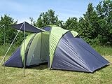 EXPLORER Zelt Sierra 6 Familienzelt mit 2 Schlafkabinen 520(180x180x180)x210x180cm 3+3 Personen 3000mm Wassersäule Ring Pin System wettergeschützter Eingang Camping Outdoor Wandern Familie