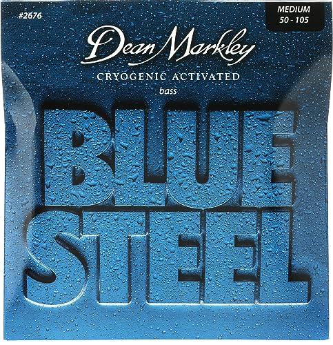 Dean Markley 2676 Blue Steel 4 Saiten für Bassgitarren, Stärke MED .050-.105