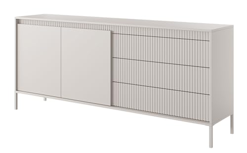 Selsey Falsetto Sideboard, Holzwerkstoff Metall, Beige, 187,10 cm largeur