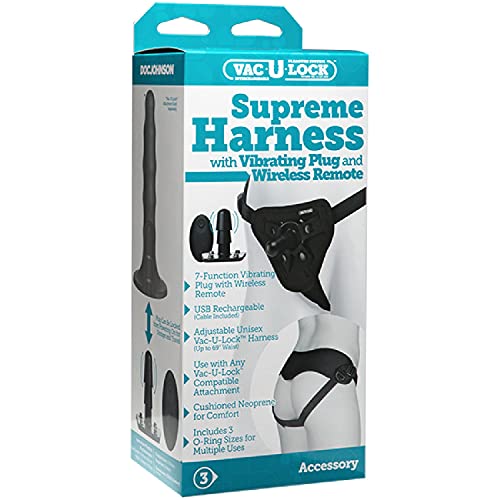 Vac-u-lock Supreme Harness w Vibr. Plug