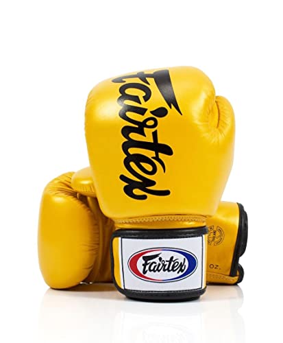Fairtex BGV19 Deluxe Tight-Fit Gloves (Gold, 14 oz)