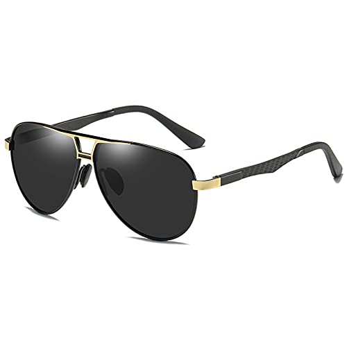 YUANCHENG Retro Polarisierte Sonnenbrille Herren Autofahrerbrille Pilotenbrille Metallschirme Sha