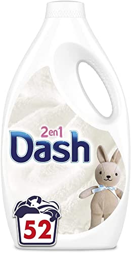 Dash 2-in-1 Caresse Sensitive Flüssigwaschmittel, 52 Waschgänge, 2,6 l