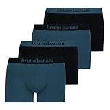 bruno banani Herren Boxershorts Unterhosen Flowing 4er Pack, Farbe:Mehrfarbig, Menge:4er Pack (2X 2er), Wäschegröße:M, Artikel:-4673 Jeansblau/schwarz