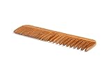 Comb - Large Wood Comb Wide Tooth/Fine Tooth Combination Bass Brushes 1 Comb by Bass Brushes