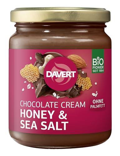 DAVERT Aufstrich, Bio Chocolate Cream, Honey & Sea Salt, 250g (3er Pack)