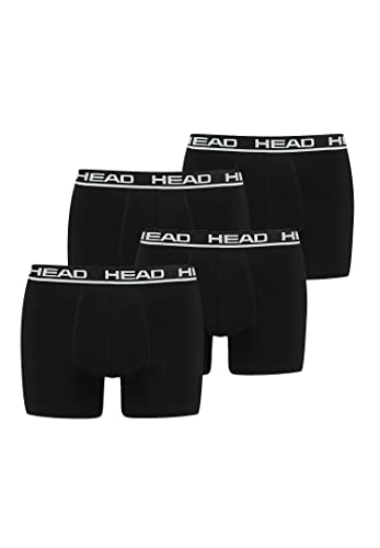 HEAD Herren Boxershorts Unterhosen 4P (Black, S)