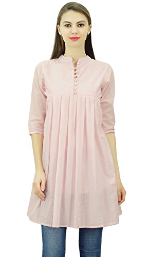 Phagun Flare Kurti Ethnische Baumwolle Tunika Sommer-Damen Kurta Designer-Bluse