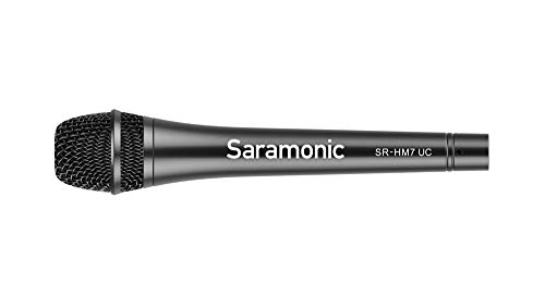 Saramonic Digitales dynamisches Handmikrofon mit USB-C Android Smartphones/Tablets & USB PC/Mac (SR-HM7 UC), Schwarz, SR-HM7UC