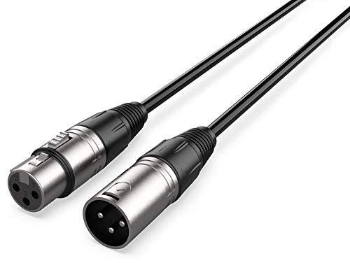 Audibax Silver Cable XLR-Stecker auf XLR-Buchse, 20 m, Schwarz