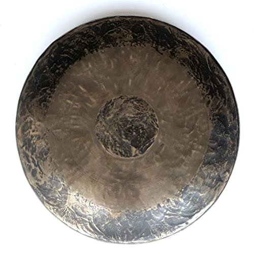 SciAza gong klingel klangschalen percussion instrumente musikinstrument Reine handgemachte 36 ~ 40 cm große bronzierte Gongs. Gongs aus reiner Bronze mit niedrigem Rand. Bass-Gongs aus Bronze mit Klang(Color:40cm,Size:)