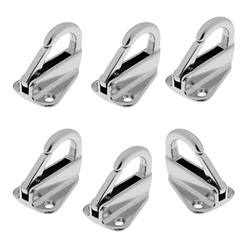 Almencla 6X Edelstahl Marine Fender Karabinerhaken Karabinerhaken Bootszubehör 9mm