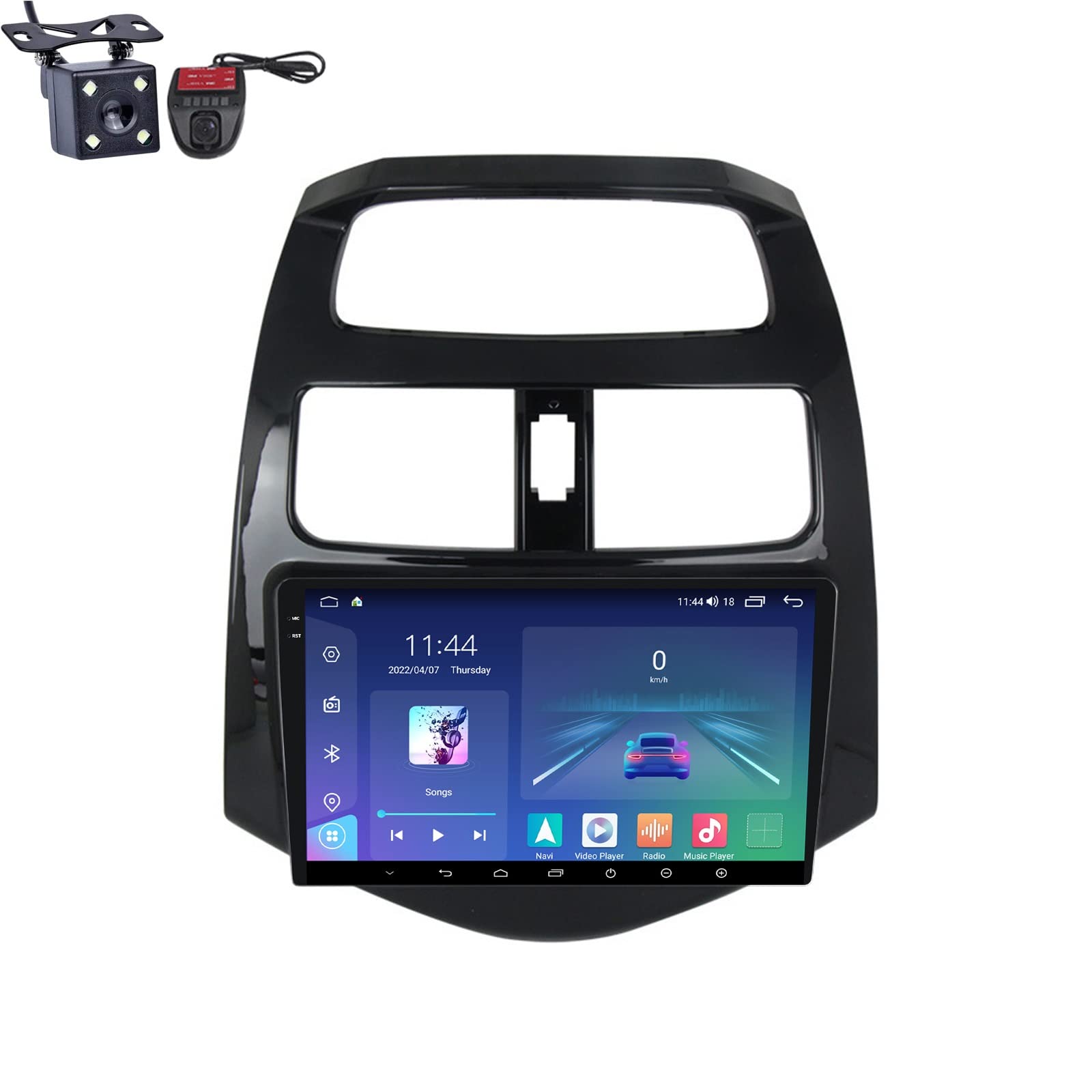 Android 12 Autoradio Stereo für Chevrolet Spark M300 2009-2016 9/9.5'' Touchscreen unterstützt GPS-Navigation Carplay Android Auto BT 5.1 Dolby DTS FM RDS Radio Voice Control ( Size : M6Plus 4+64 GB )