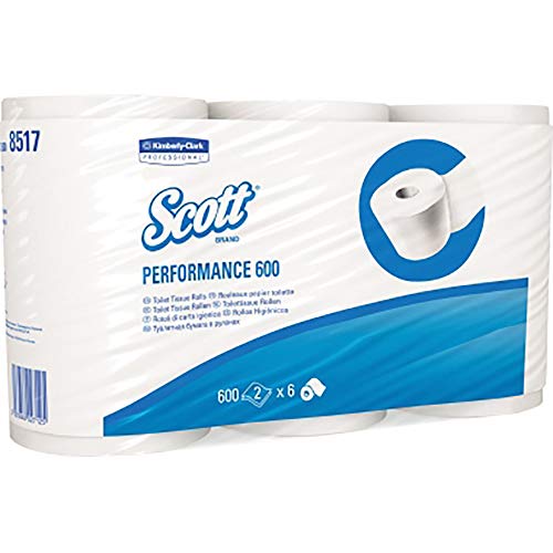 KCP 8517 SCOTT PERFORMANCE Toilet Tissue Rollen, Standard, Weiß ( 6-er Pack)