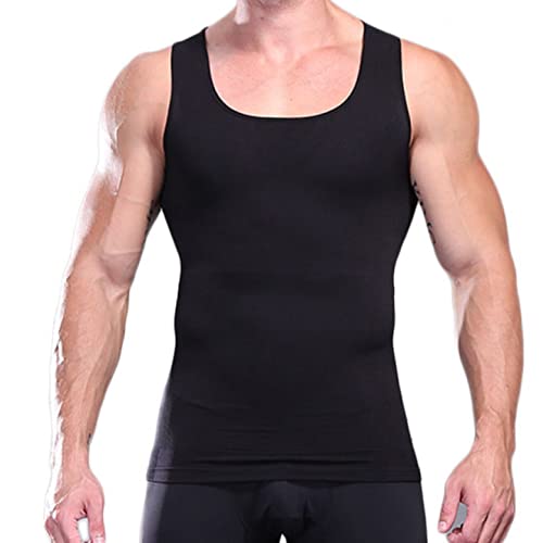 Fitness Kompressionshemden für Männer nahtlose Körperformer, Fitness-Studio elastische Taille Trimmer Top Base-Lager für Sport