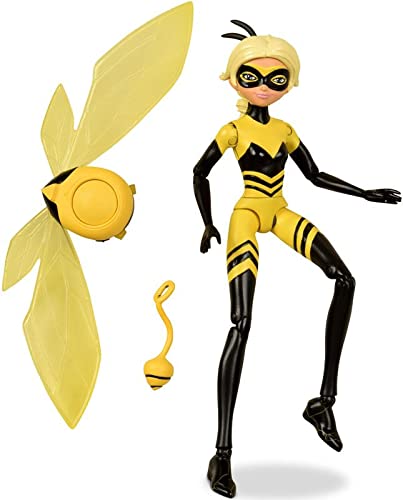 Bandai - Miraculous Ladybug - Mini-Puppe Queen Bee - Gelenkpuppe 12 cm und ihre Accessoires - Superhelden-Figur - P50405
