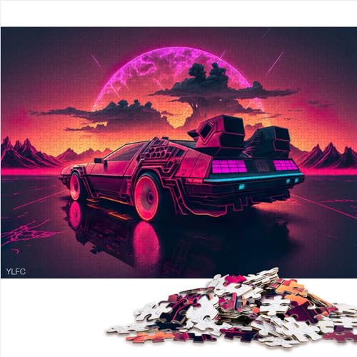 Adults 1000 Piece car Sunset Family Puzzles Gift Wooden Jigsaw Puzzle for Adults& Kids Age 12 Years Up Stress Reliever Staycation Kill time 1000pcs（50x75cm）