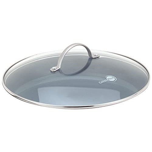 GreenPan Universal-Glasdeckel 32 cm für Brat-Pfannen Gross transparenter Deckel auch für Koch-Töpfe geeeignet spülmaschinen-fest, Glas