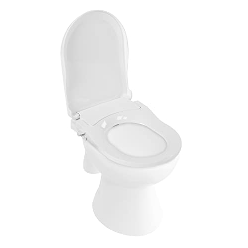 WC-Bidet-Sitze mit selbstreinigenden Doppeldüsen,nicht elektrisch,weich geschlossener Toilettensitz, D-Form Toilettendeckel