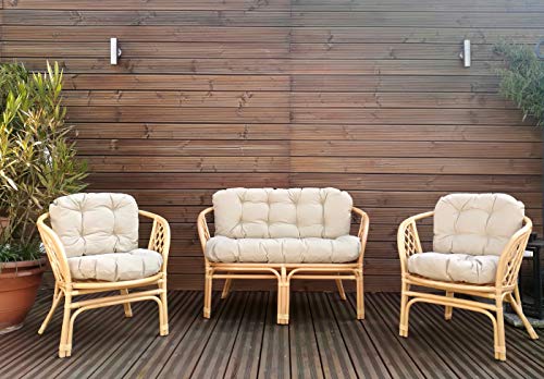 Mayaadi-Home Gartenbankauflagen 6 teiliges Sitzkissen-Set Sitzpolster für Gartengarnitur Set Steve JCG1 Beige
