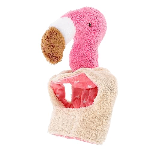 POPETPOP Katzenkopfschmuck niedlicher Flamingo-Hut mit Ohren für Katzen und kleine Hunde Halloween Party Kostüm Zubehör Kopfbedeckung