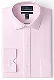 Buttoned Down Herren Oberhemd mit Gespreiztem Kragen, Pinpoint, Bügelfrei, Enge Passform, Hellrosa, 41 Kragen / 96 Ärmel