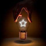 Suck UK | Wiederaufladbare Tischlampe, Sternform, batteriebetrieben, USB-Licht & Stern-Licht, Schreibtisch-Dekoration, batteriebetrieben, schnurlose Lampen & Edison-Glühbirne LED-Lampe