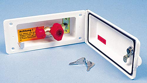 GOK Gassicherungssteckdose weiß, abschließbar, mit Schnellschluss- und Absperrventil (932975140)