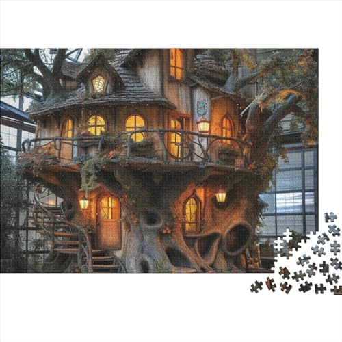 Funky TreeHausPuzzle 500 Teile Erwachsener, Sonnenlicht Innenraum500 Puzzleteilige, Bwechslungsreiche Puzzle Für Erwachsene, Puzzle-Geschenk, Familiendekorationen 500pcs (52x38cm)