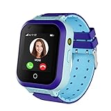 4G-Smartwatch für Mädchen und Jungen, Smartwatch für Kinder, IP67 wasserdichte WLAN-Smartwatch, Telefon mit GPS-Tracker, Videoanruf, SOS für Kinder zwischen 3 - 14 Jahren, Geburtstagsgeschenk, Blau